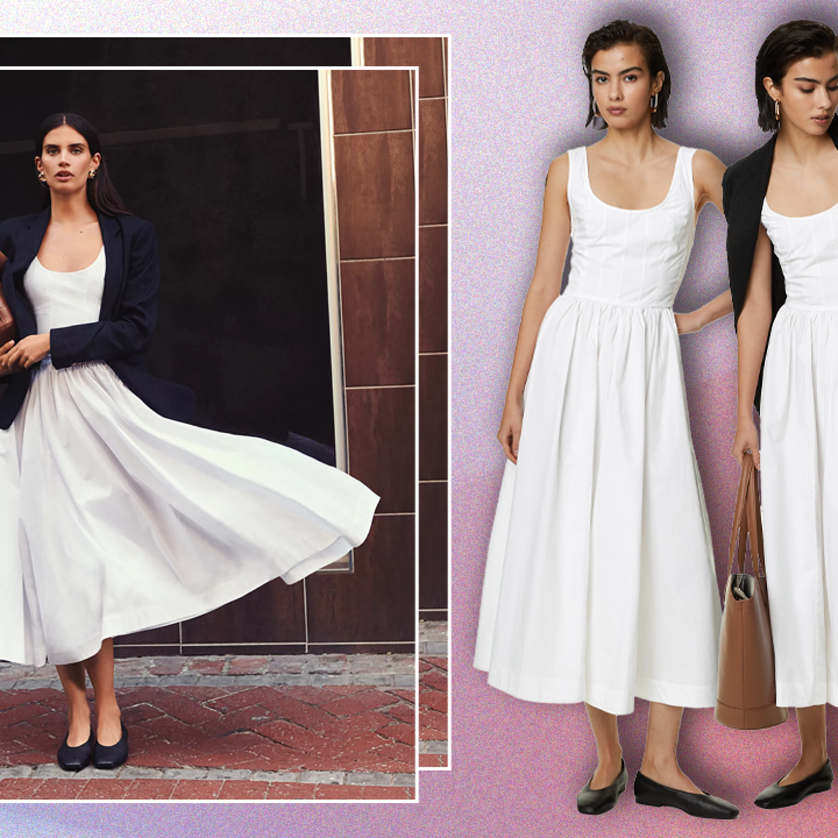 M and s white dress online